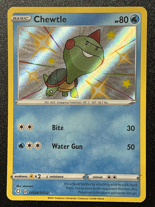 Chewtle - SV028/SV122 Shining Fates Rare Shiny Holo