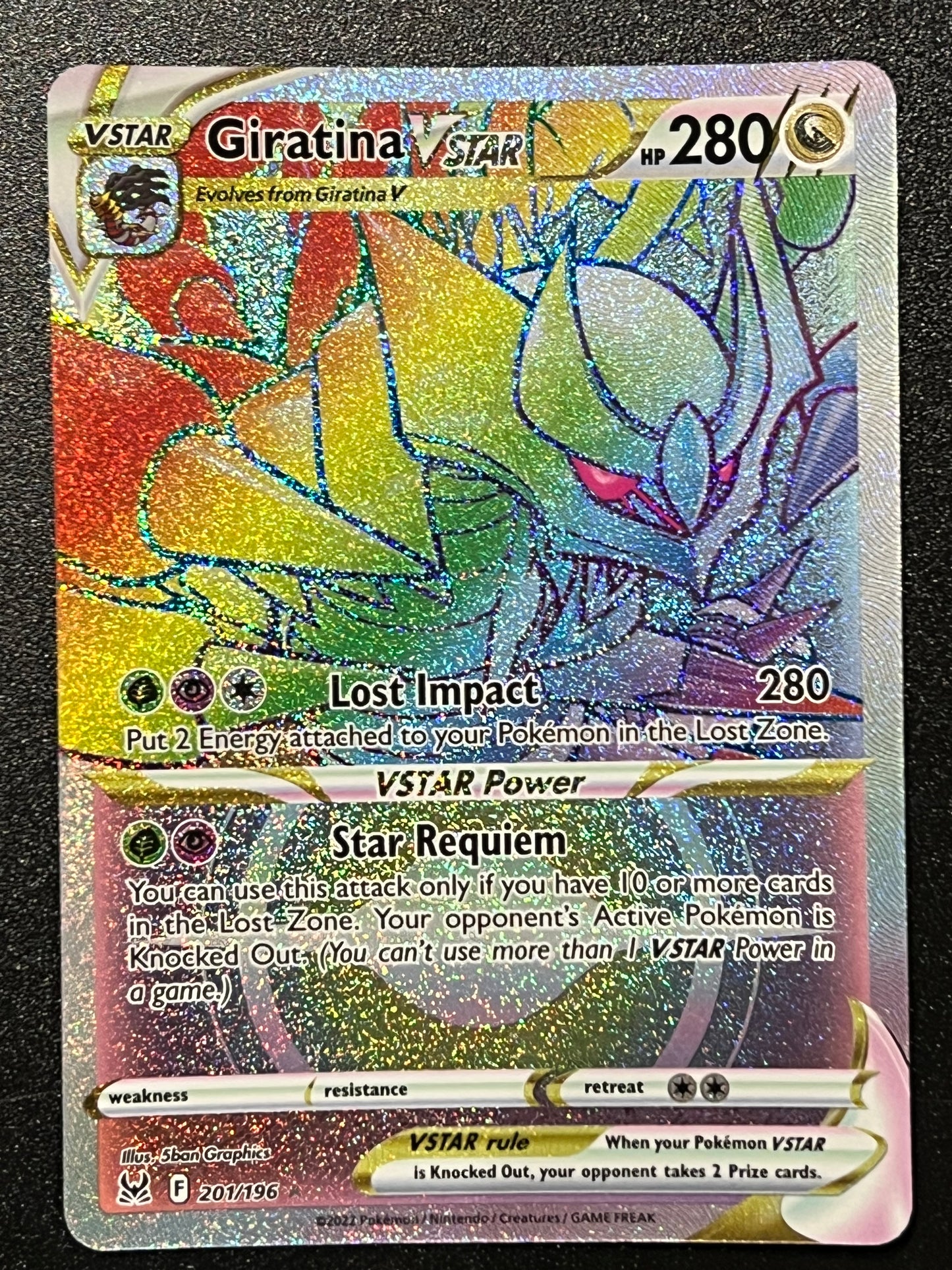 Giratina VStar - 201/196 Lost Origin Rainbow Rare