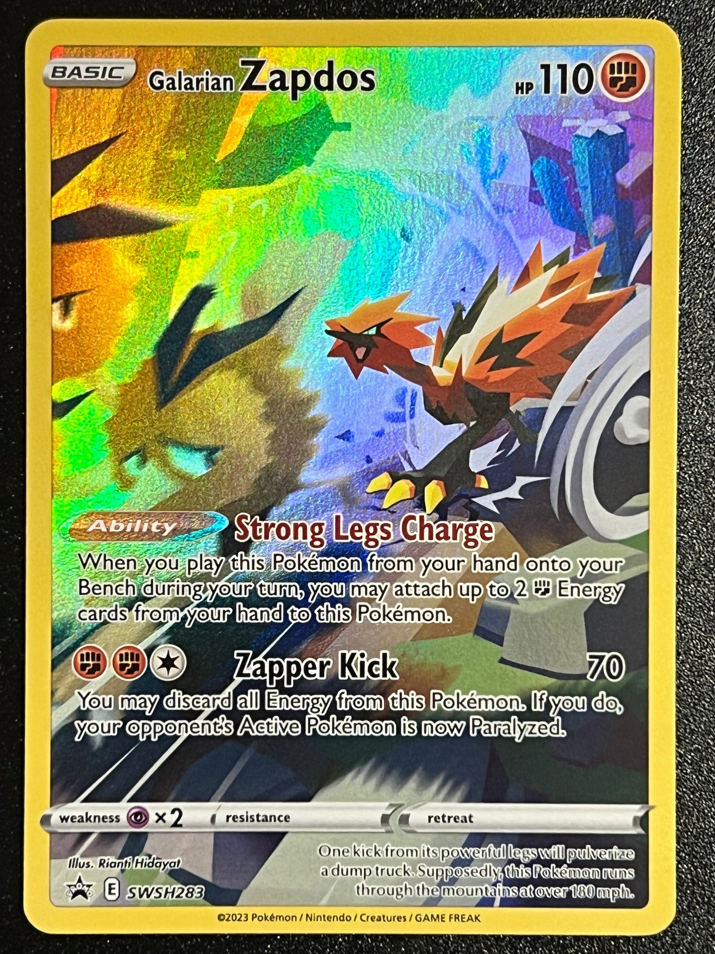 Galarian Zapdos - SWSH283 Holo Promo Black Star