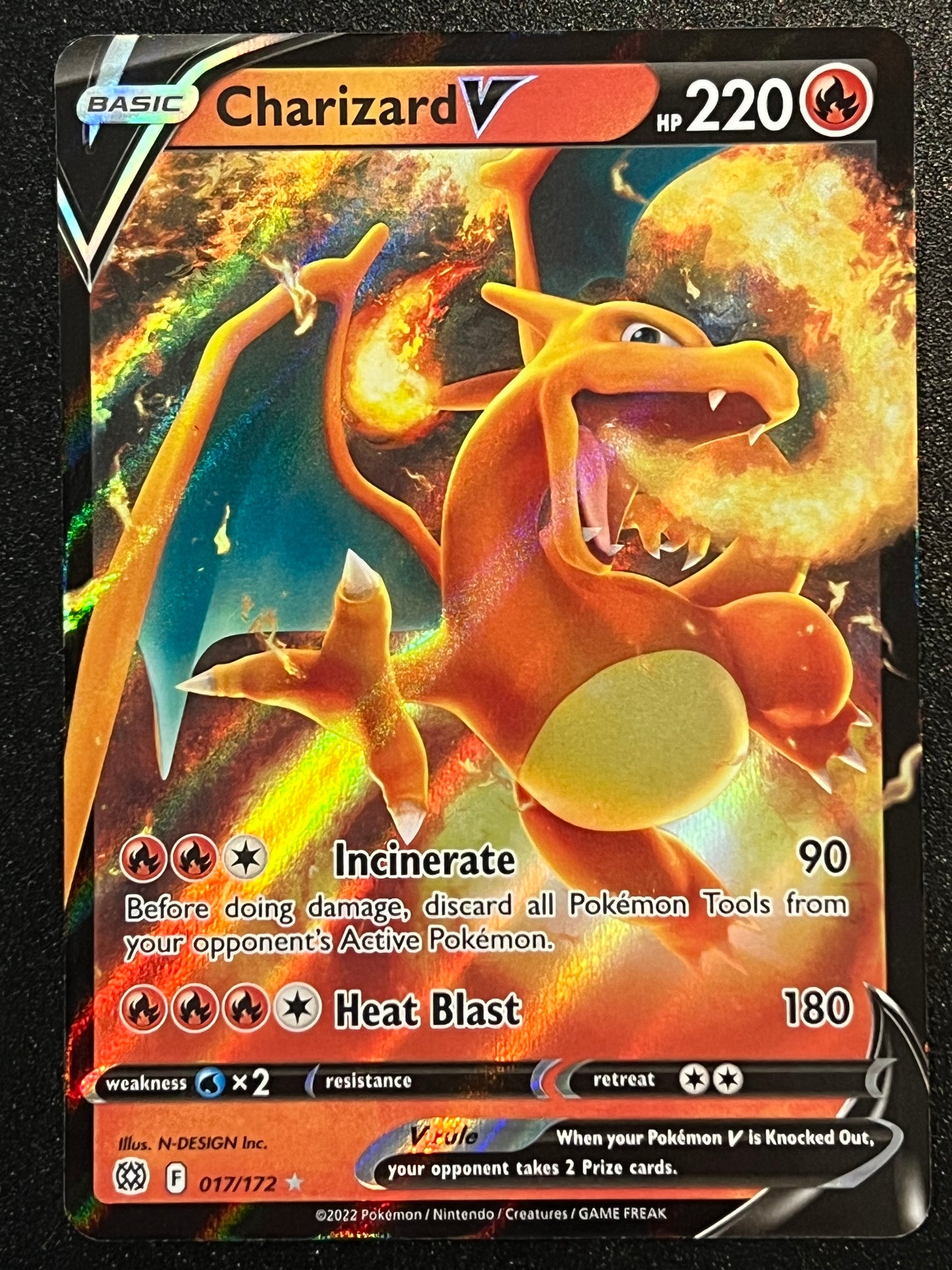 Charizard V - 017/172 Brilliant Stars Rare Holo V