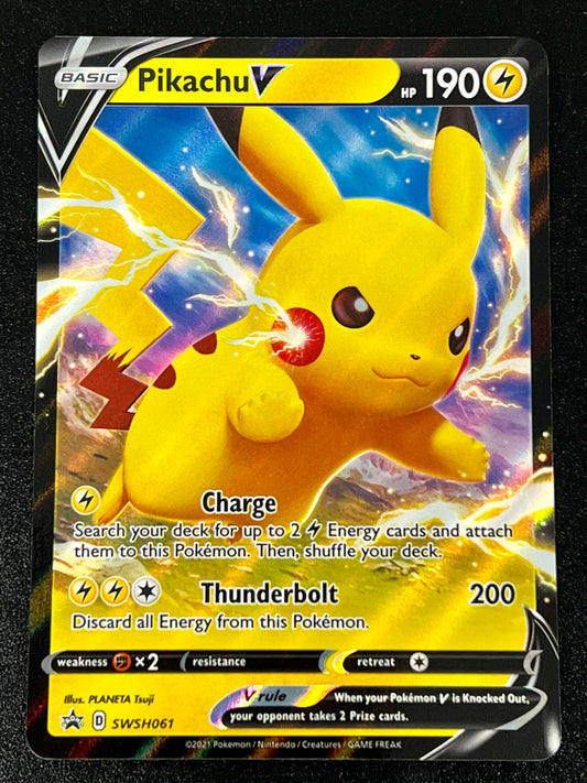 Pikachu V - SWSH061 Holo Promo Black Star