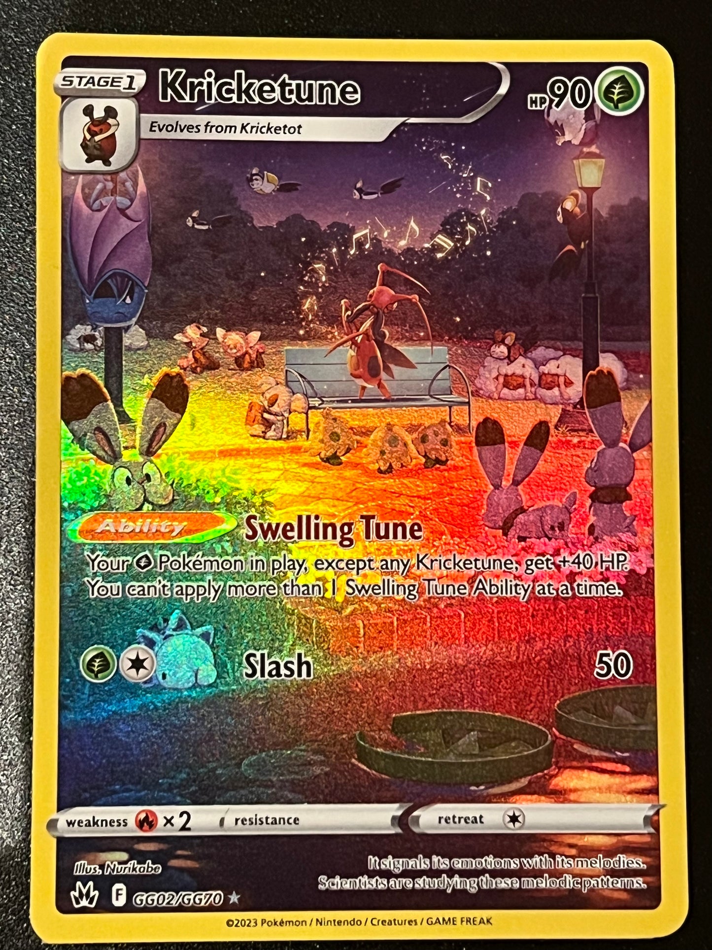 GG02/GG70 Kricketune - Pokémon Crown Zenith Holo Rare