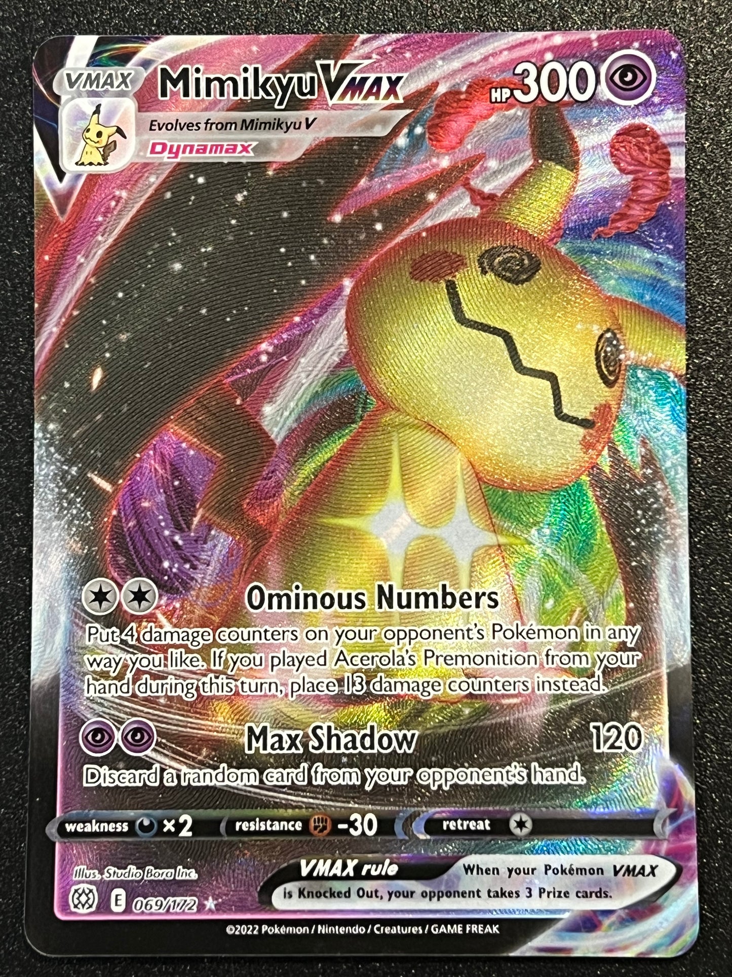 Mimikyu VMax - 069/172 Brilliant Stars Rare Holo VMax