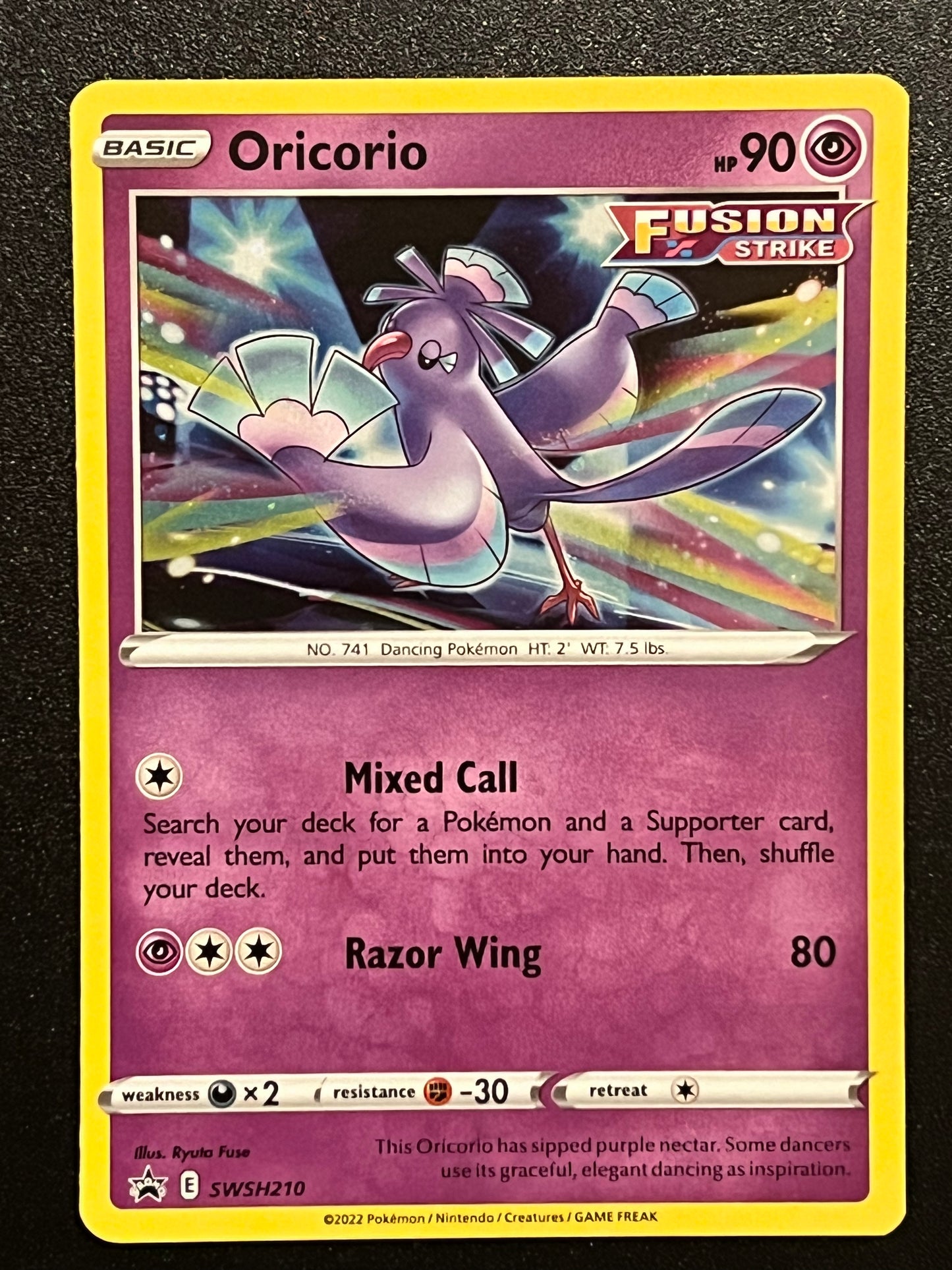 Oricorio - SWSH210 Holo Promo Black Star