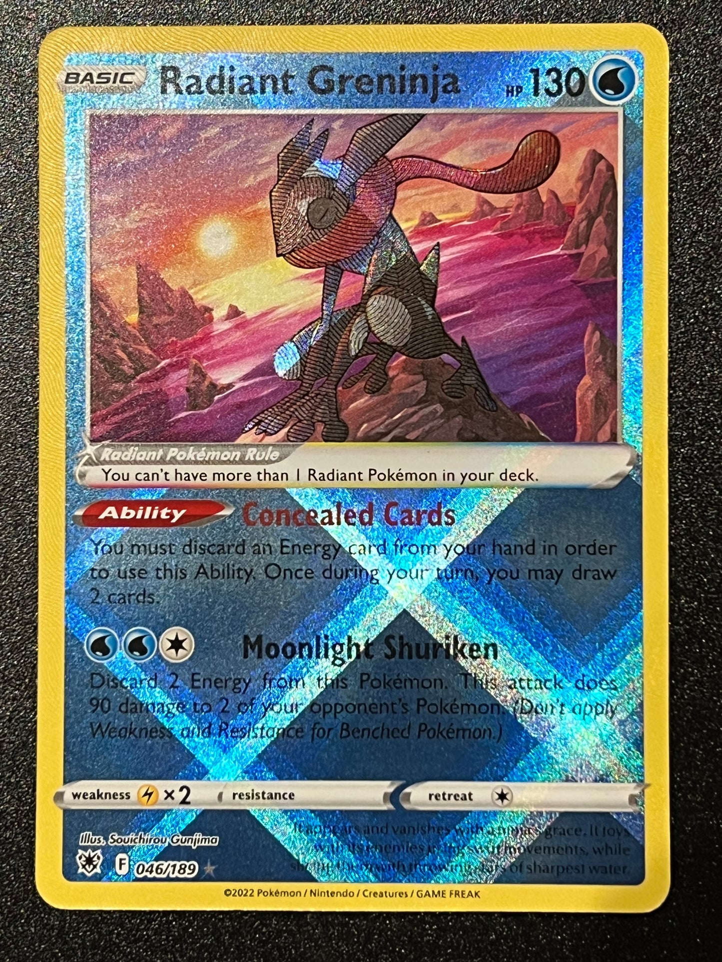 Radiant Greninja - 046/189 Astral Radiance Rare Radiant Holo