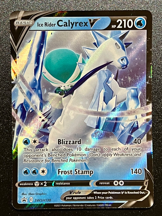 Ice Rider Calyrex V - SWSH130 Holo Promo Black Star