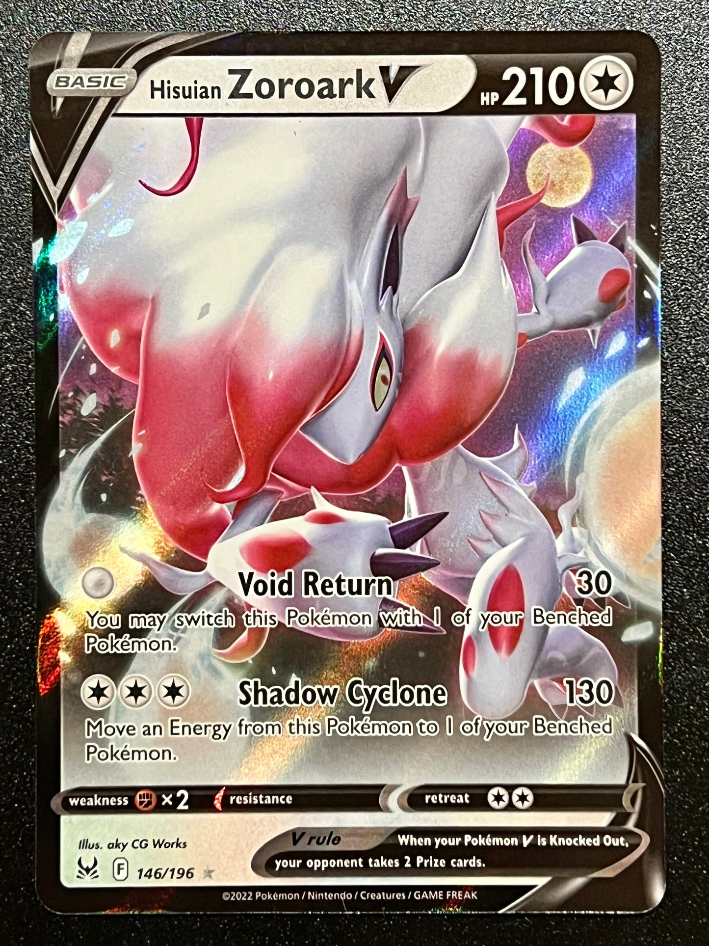 Hisuian Zoroark V- 146/196 Lost Origin Rare Holo