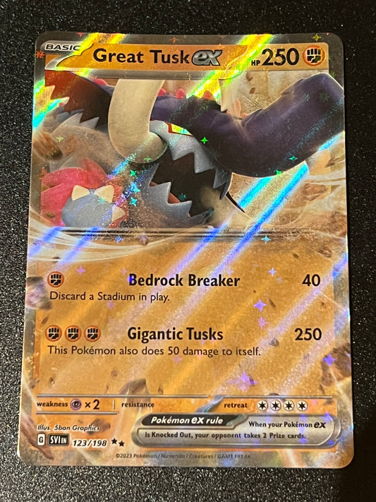 123/198 Great Tusk Ex - Pokémon Scarlet/Violet Base Double Rare