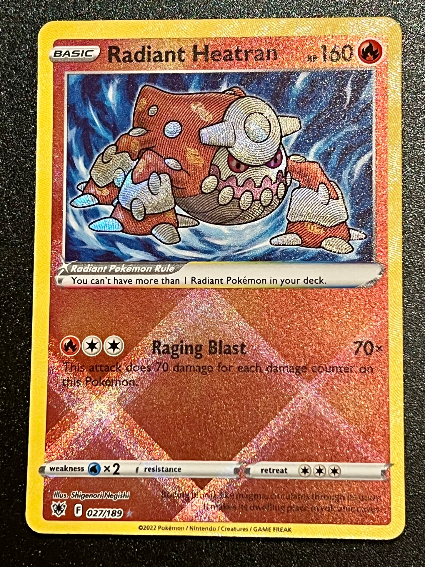 Radiant Heatran - 027/189 Astral Radiance Rare Radiant Holo