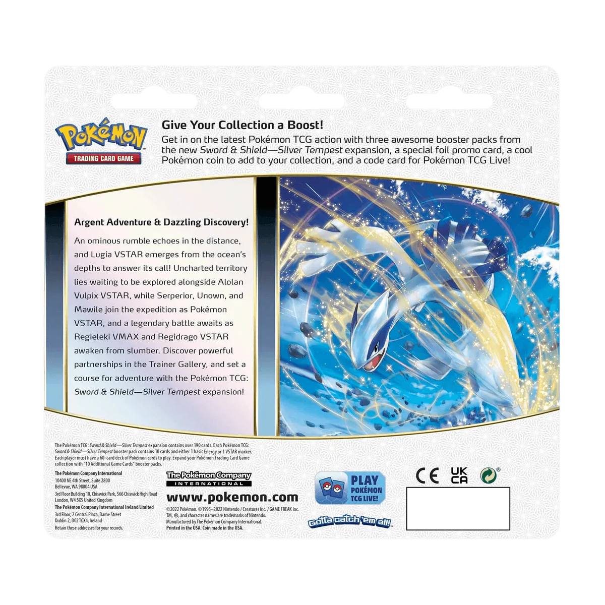 Pokémon TCG: SwSh12 - Silver Tempest 3 Booster Blister (Manaphy)