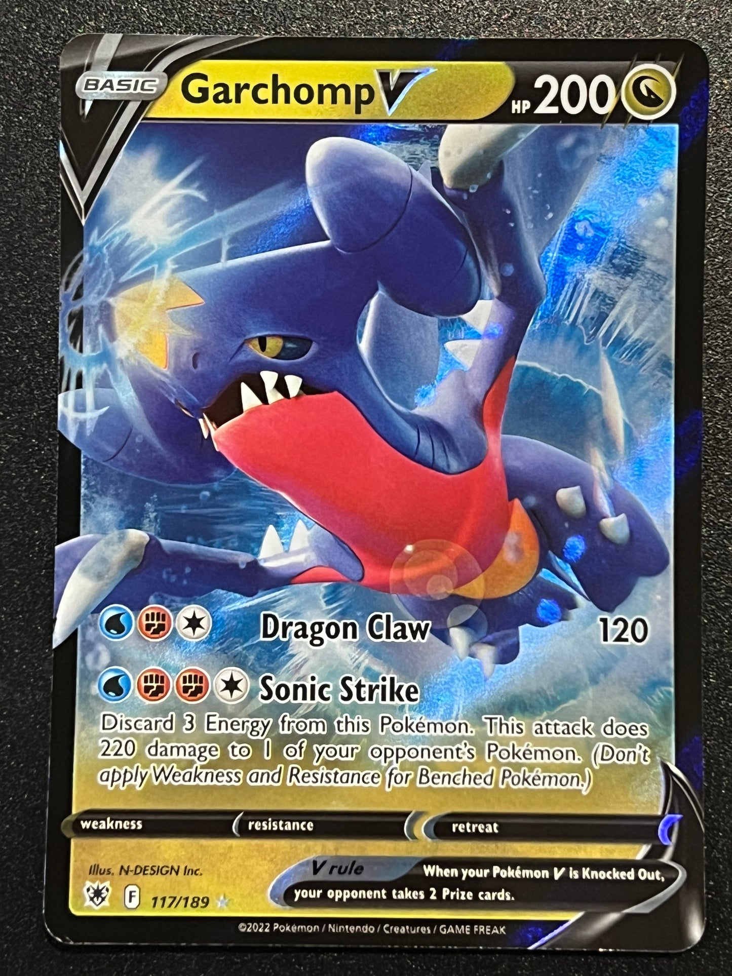 Garchomp V - 117/189 Astral Radiance Rare Holo