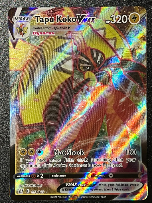 Tapu Koko VMax - 051/163 Battle Styles Rare Holo VMax