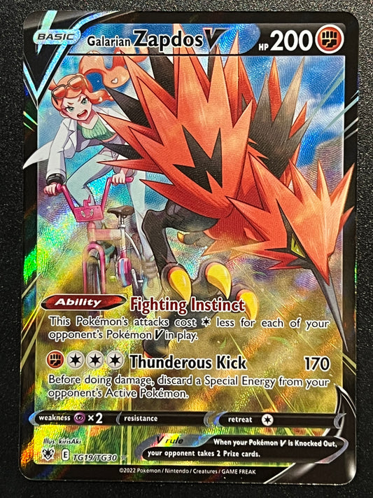 Galarian Zapdos V - TG19/TG30 Astral Radiance Rare Holo