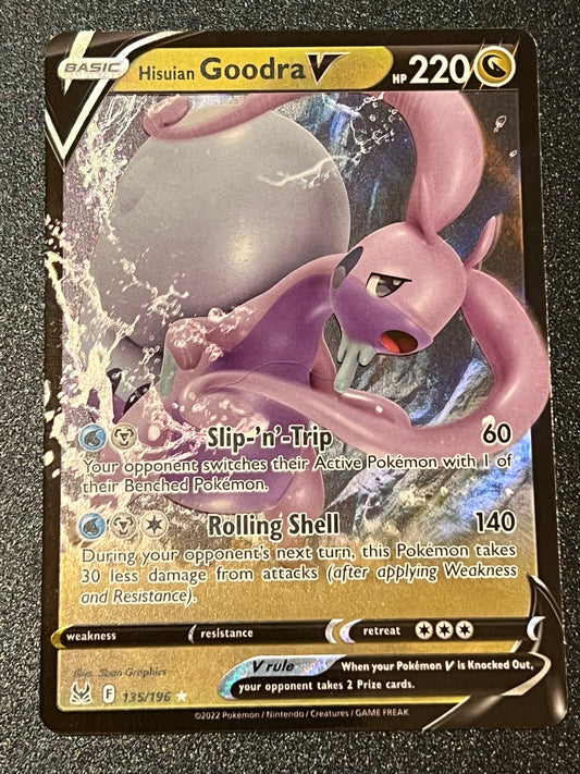 Hisuian Goodra V - 135/196 Lost Origin Rare Holo