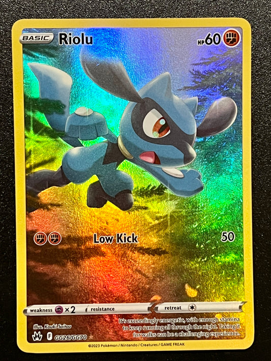 GG26/GG70 Riolu - Pokémon Crown Zenith Holo Rare