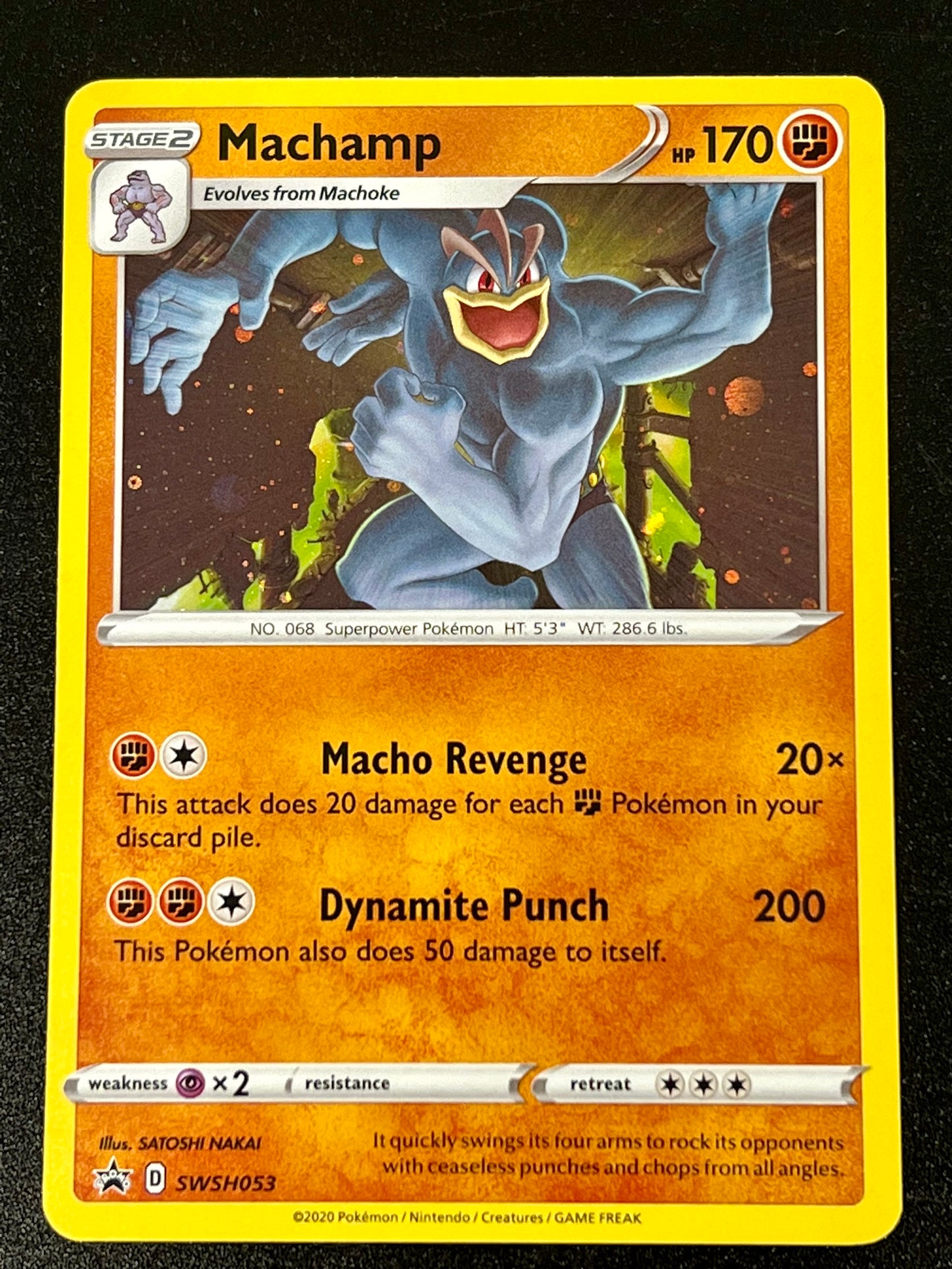 Machamp - SWSH053 Holo Promo Black Star