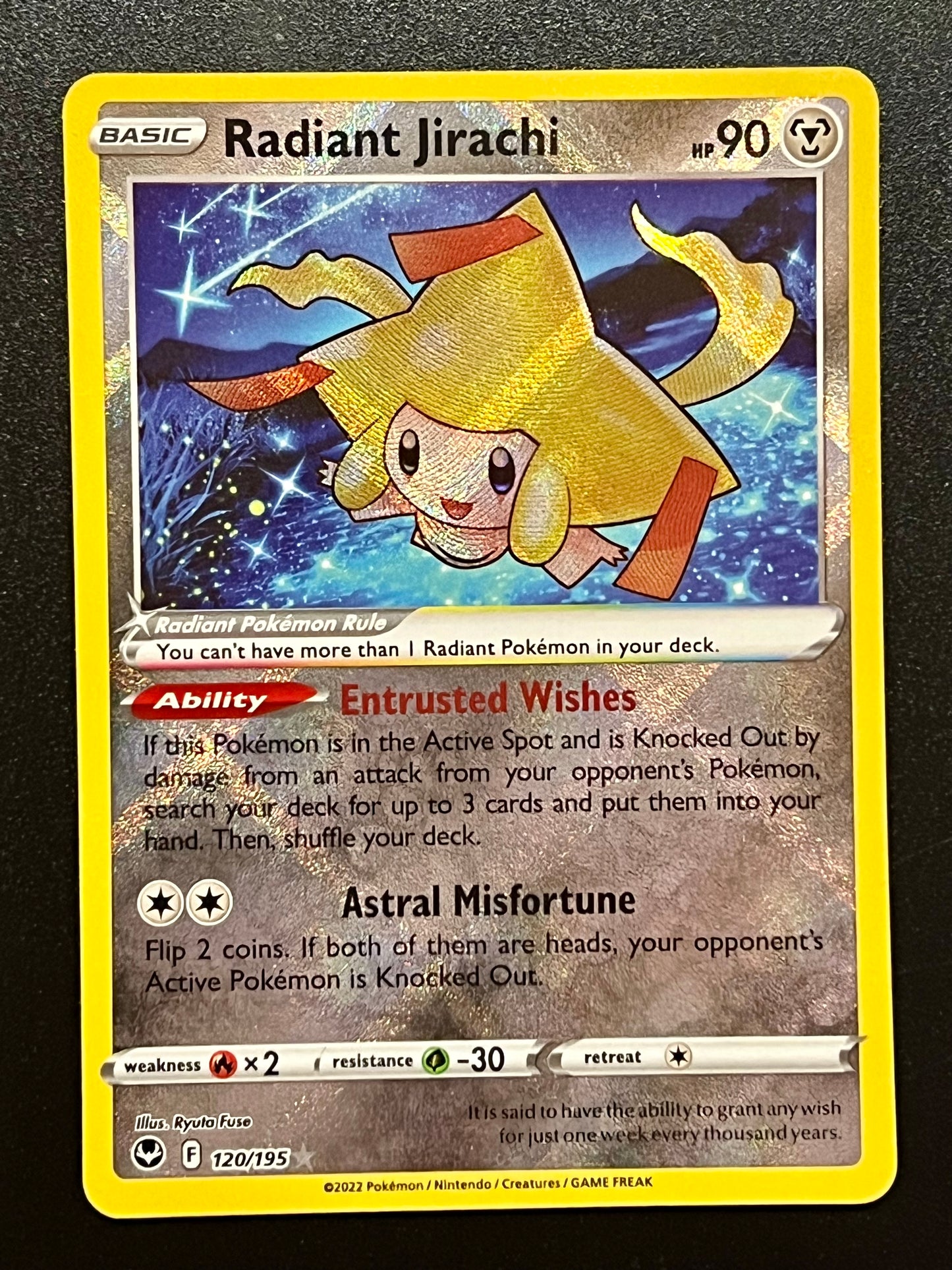 Radiant Jirachi - 120/195 Silver Tempest Radiant Rare Holo