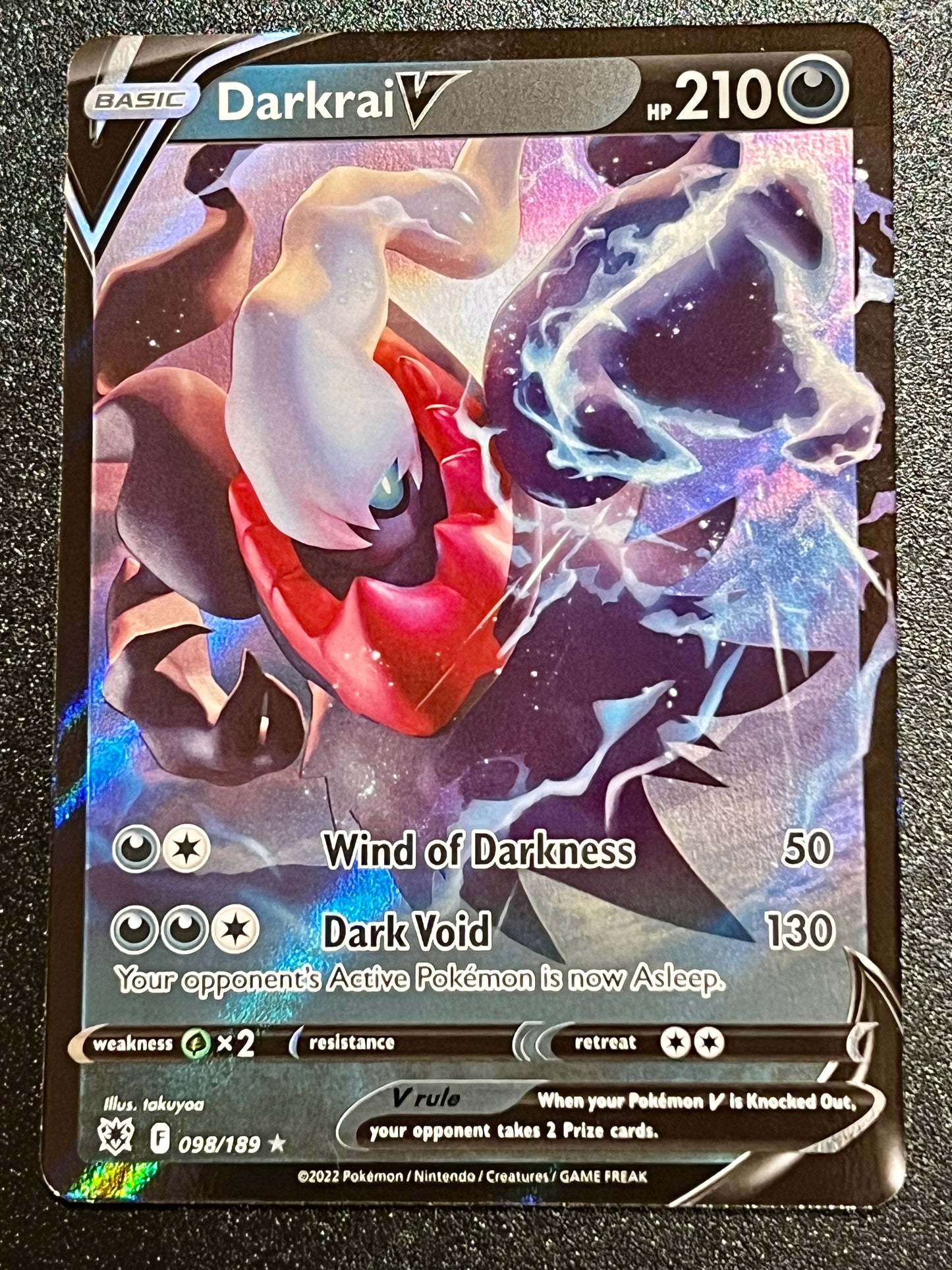 Darkrai V - 098/189 Astral Radiance Rare Holo