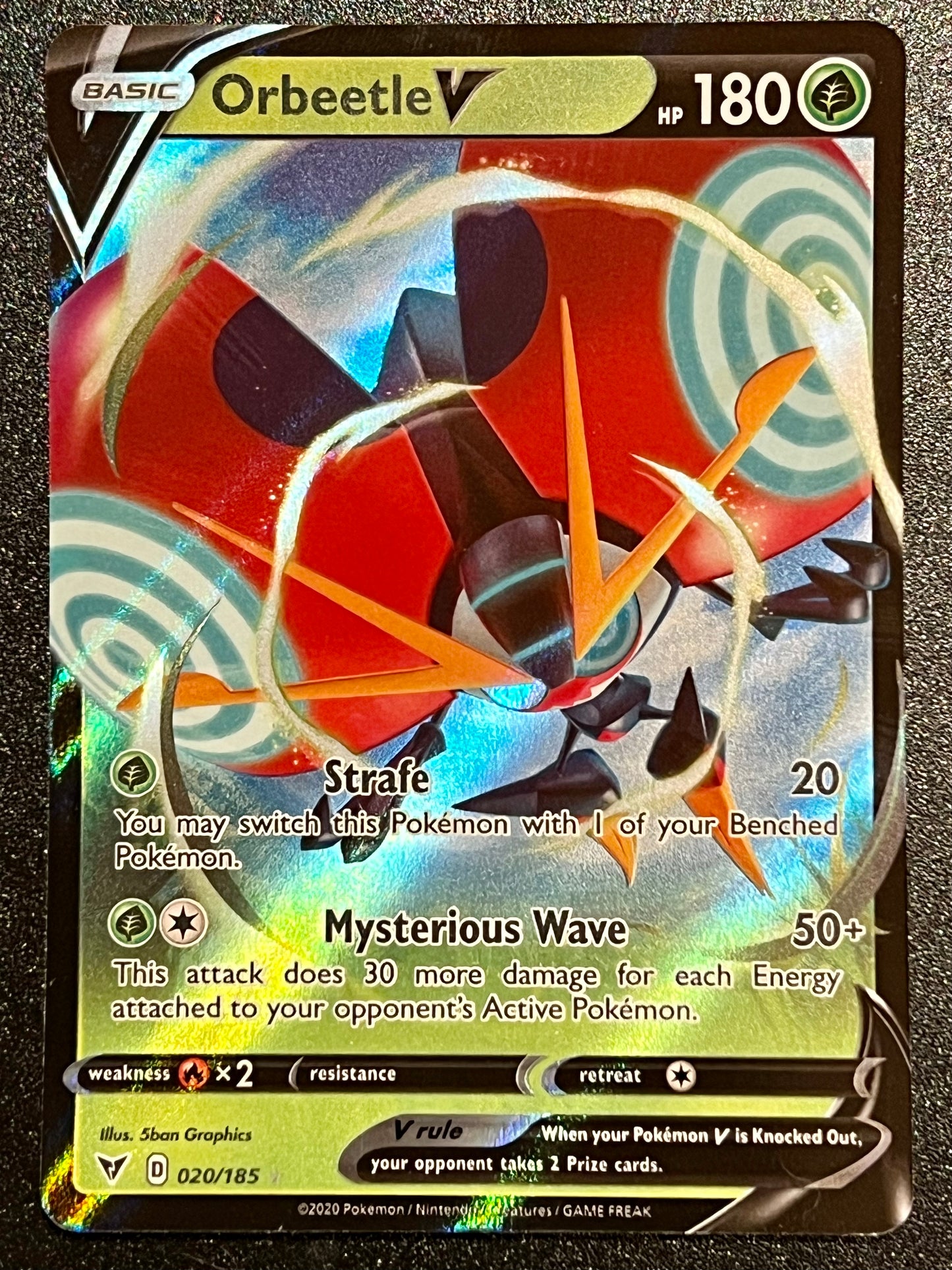 020/185 Orbeetle V - Pokémon Vivid Voltage Ultra Rare