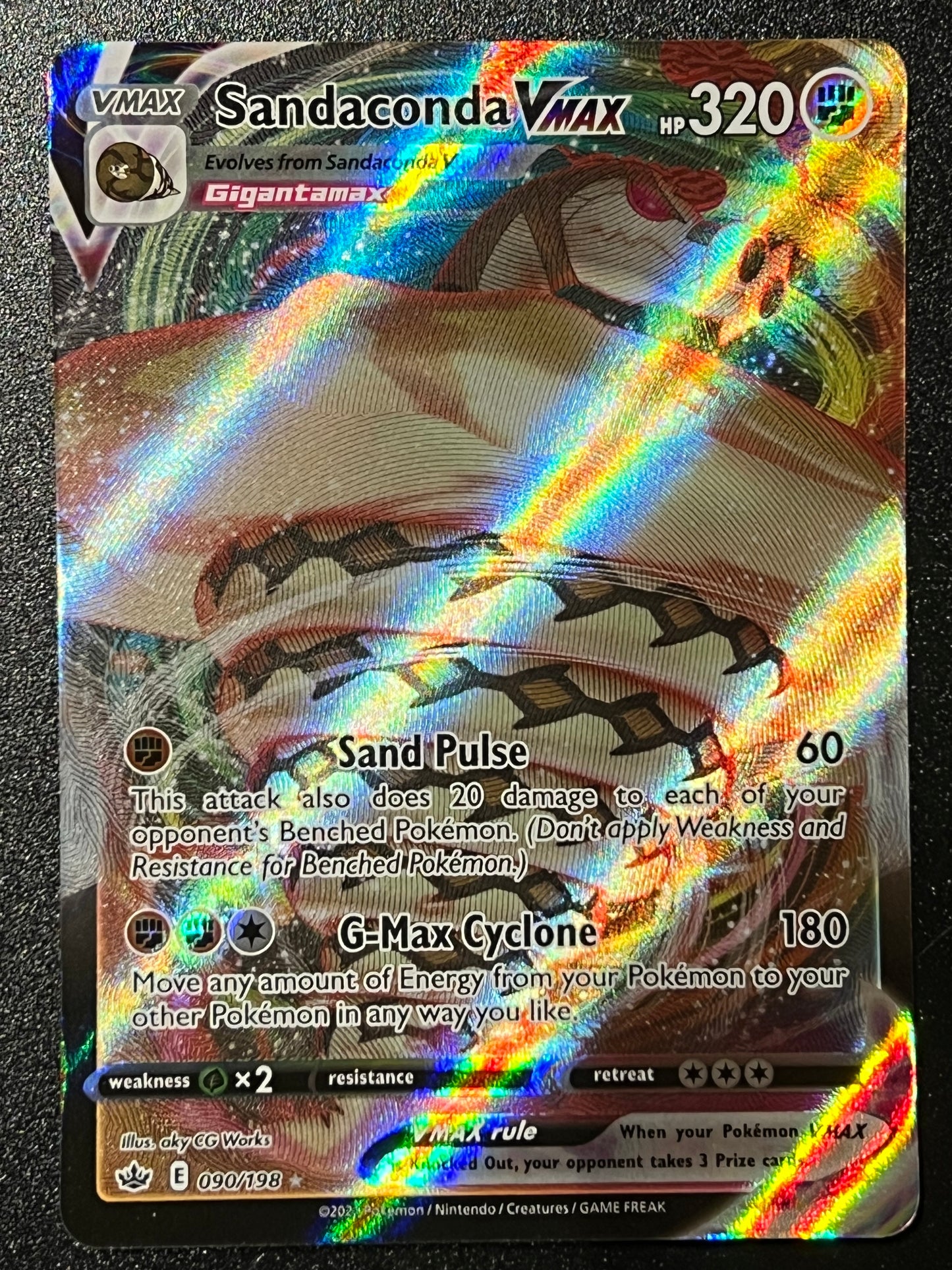 Sandaconda VMax- 090/198 Chilling Reign Rare Holo VMax