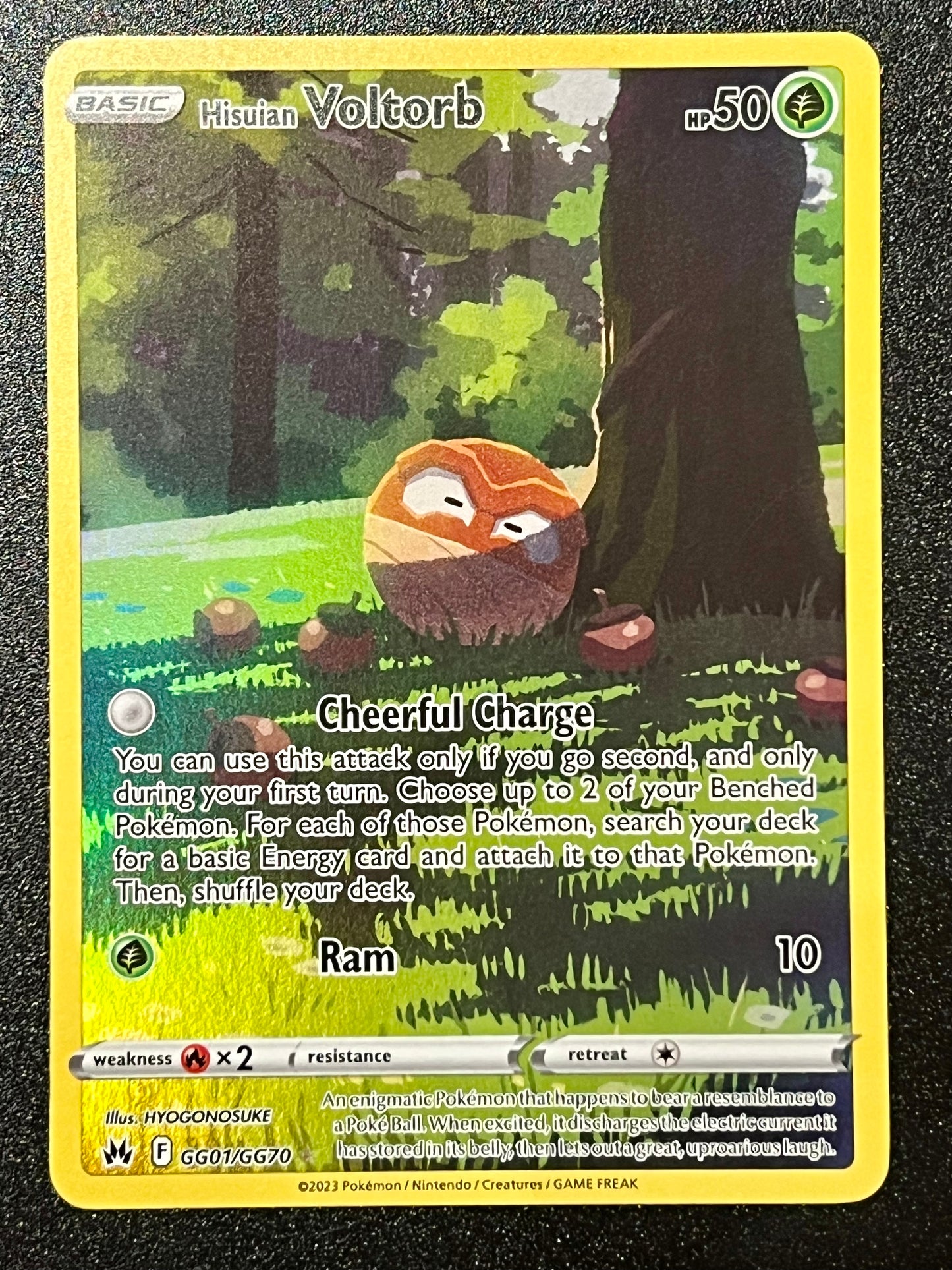 GG01/GG70 Hisuian Voltorb - Pokémon Crown Zenith Holo Rare