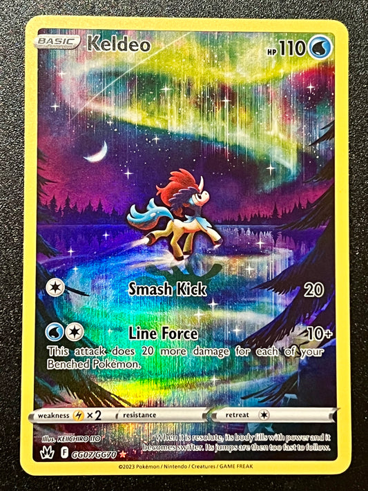 GG07/GG70 Keldeo - Pokémon Crown Zenith Holo Rare