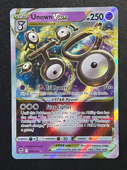 Unown VStar - 066/195 Silver Tempest Rare Holo VStar