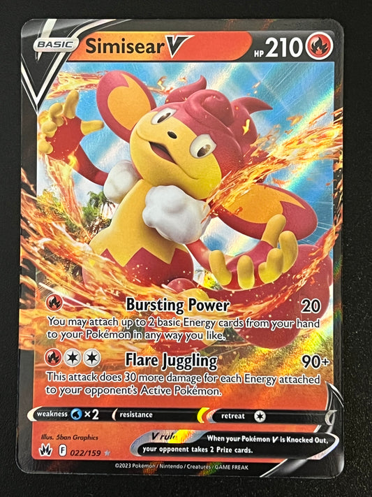 022/159 Simisear V - Pokémon Crown Zenith Ultra Rare