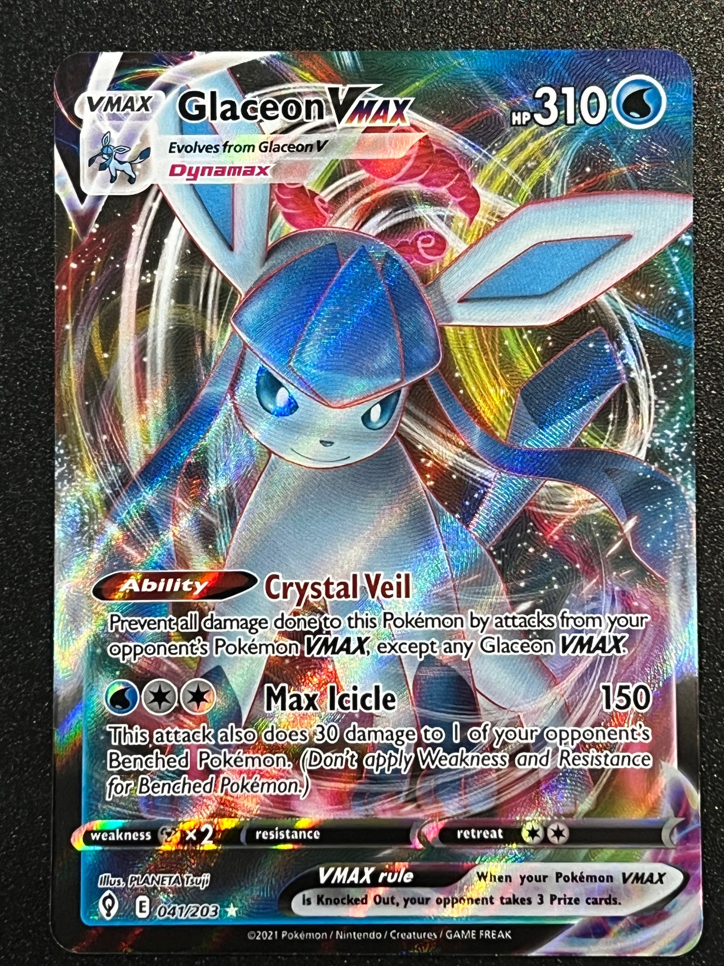 041/203 Glaceon VMax - Evolving Skies Ultra Rare