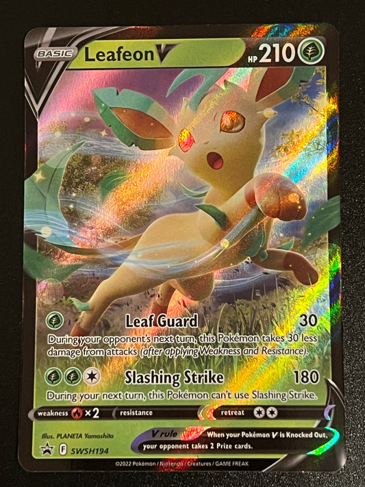 Leafeon V - SWSH194 Holo Promo Black Star