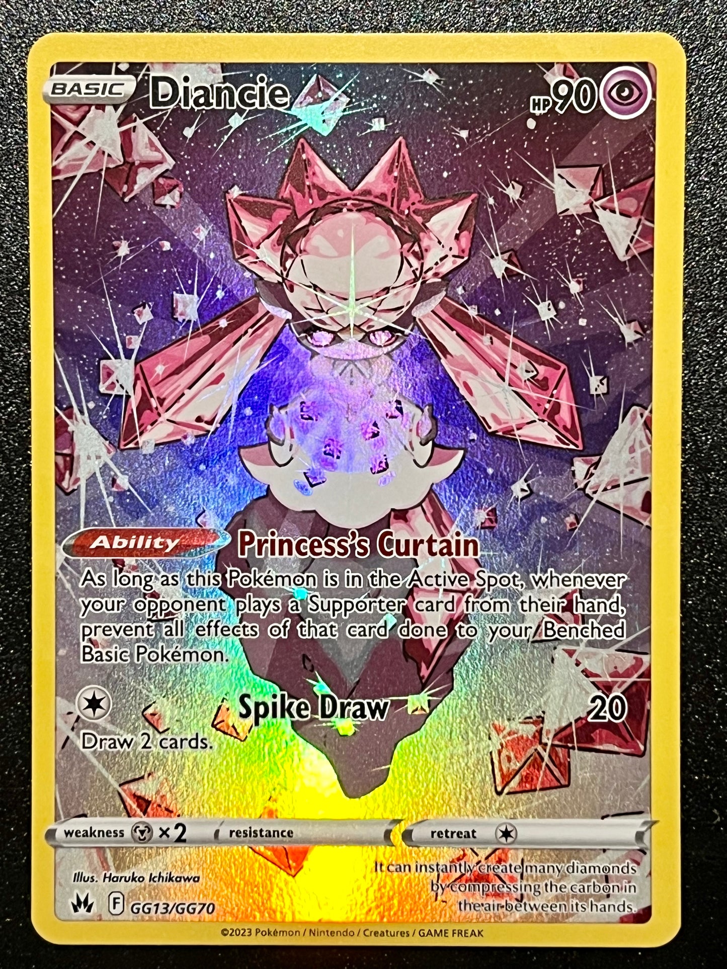 GG13/GG70 Diancie - Pokémon Crown Zenith Holo Rare