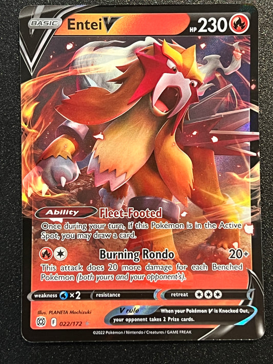 Entei V - 022/172 Brilliant Stars Rare Holo V