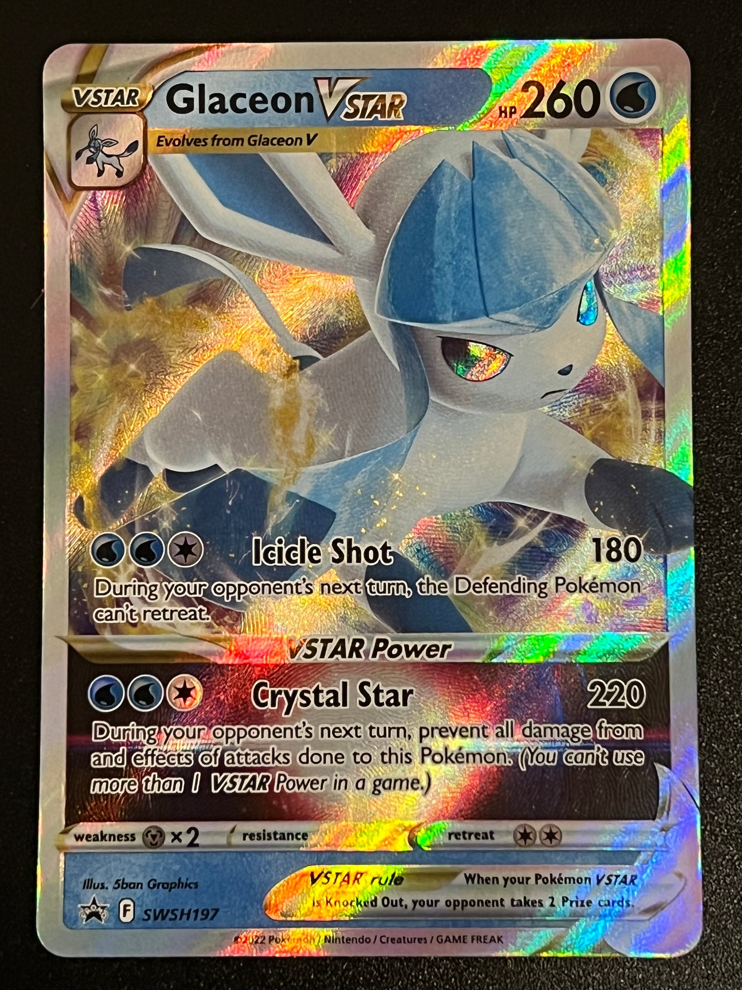 Glaceon VStar - SWSH197 Holo Promo Black Star