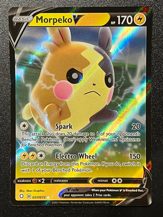 Morpeko V - 037/072 Shining Fates Rare Holo V