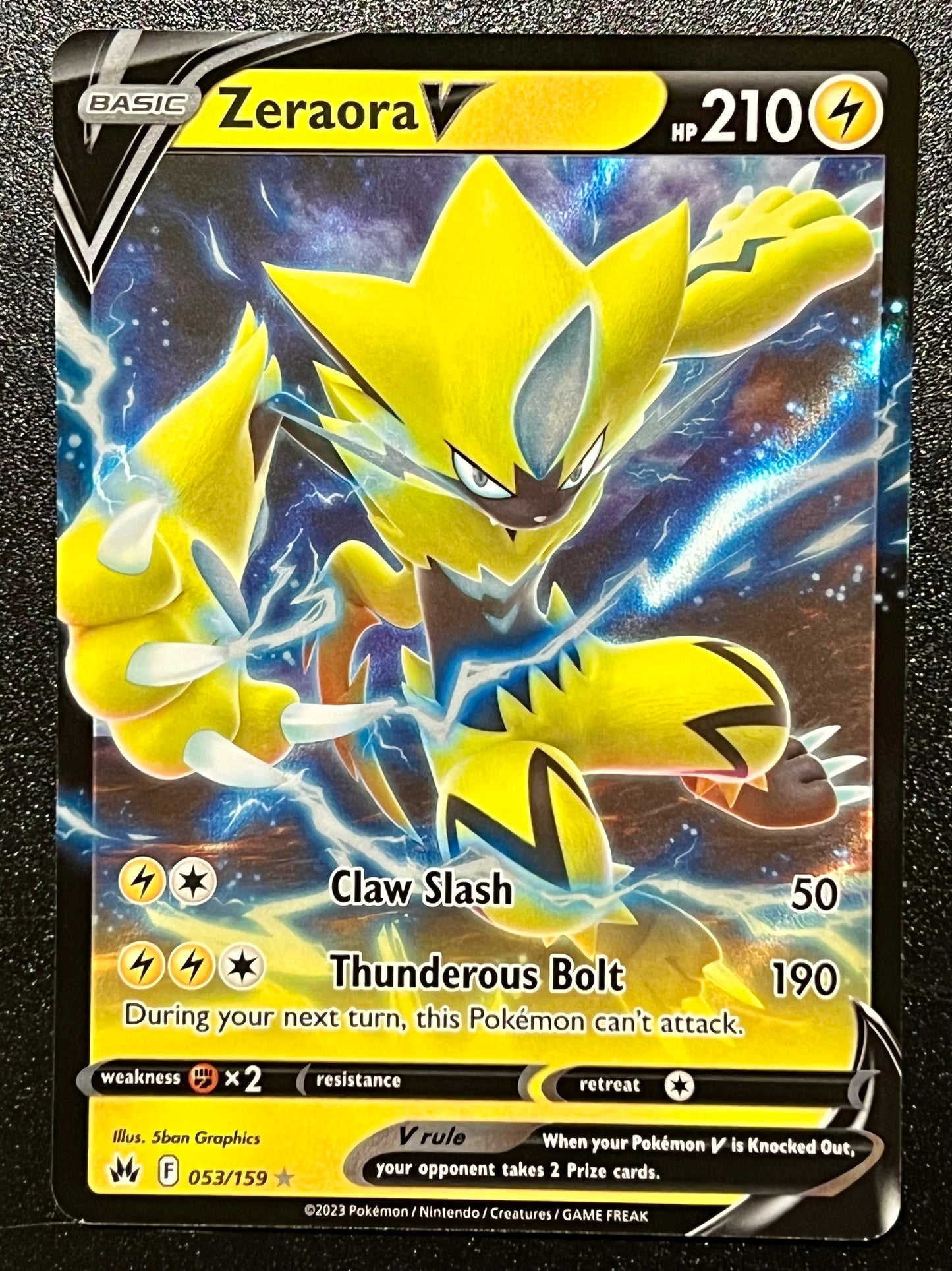 053/159 Zeraora V - Pokémon Crown Zenith Ultra Rare