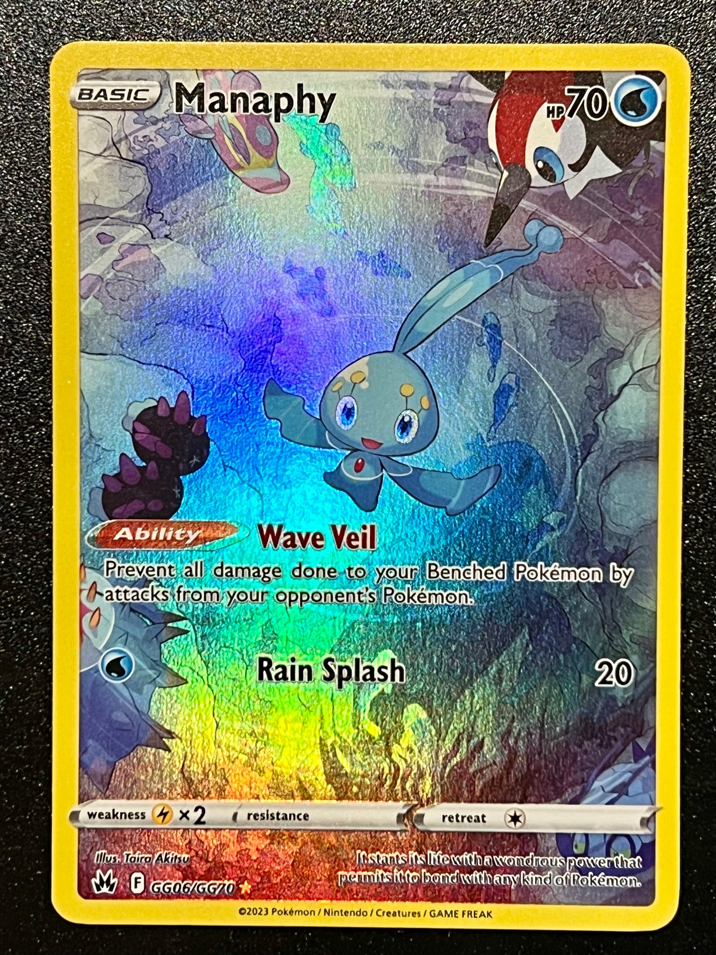 GG06/GG70 Manaphy - Pokémon Crown Zenith Holo Rare