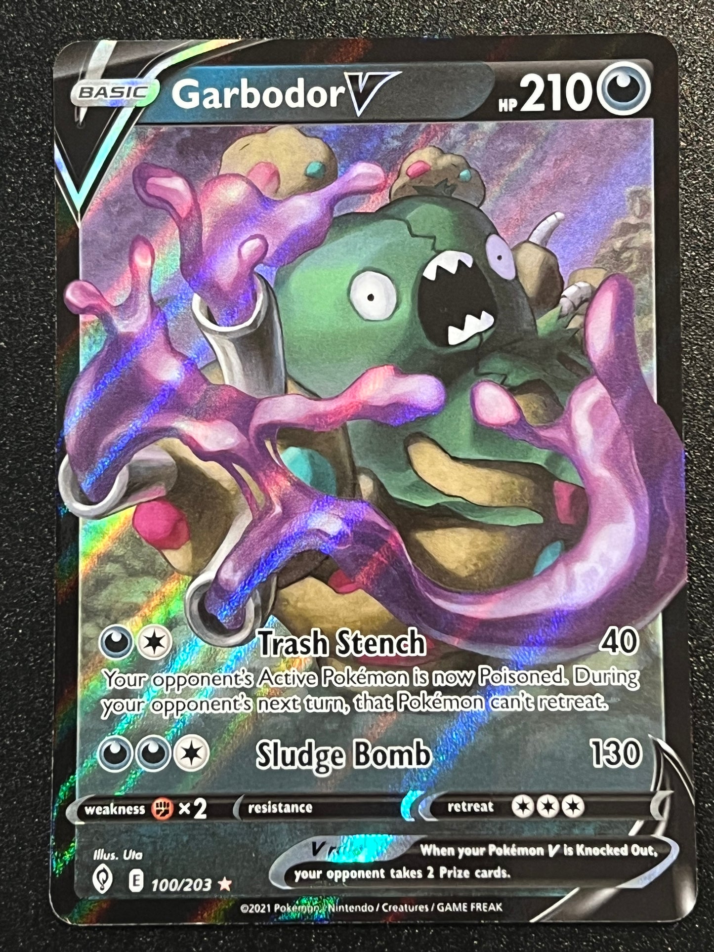 100/203 Garbodor V - Evolving Skies Ultra Rare