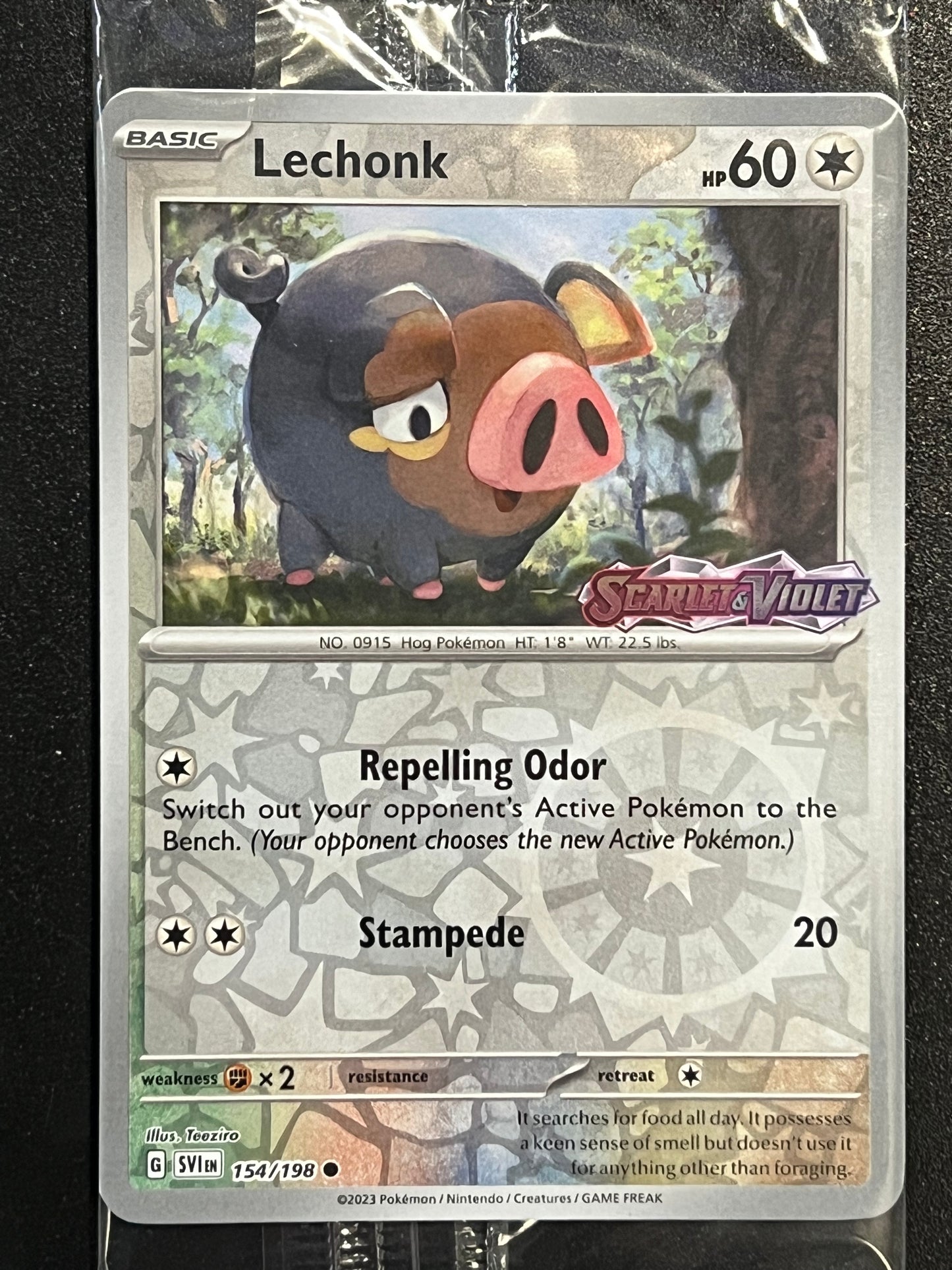 Lechonk Stamped Scarlet/Violet (SEALED) - 154/198 Pokémon Scarlet & Violet Reverse Holo