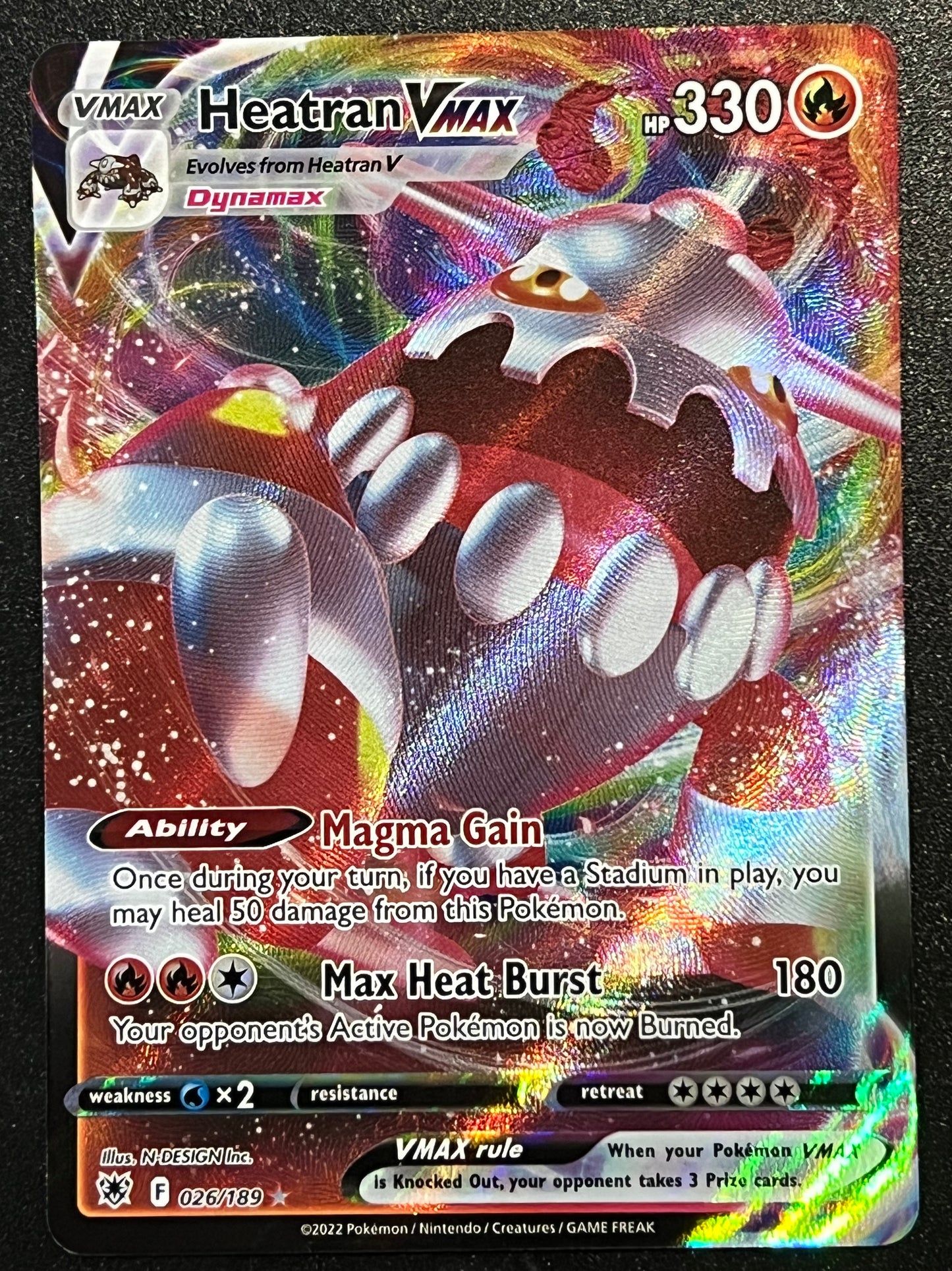 Heatran VMax - 026/189 Astral Radiance Rare Holo