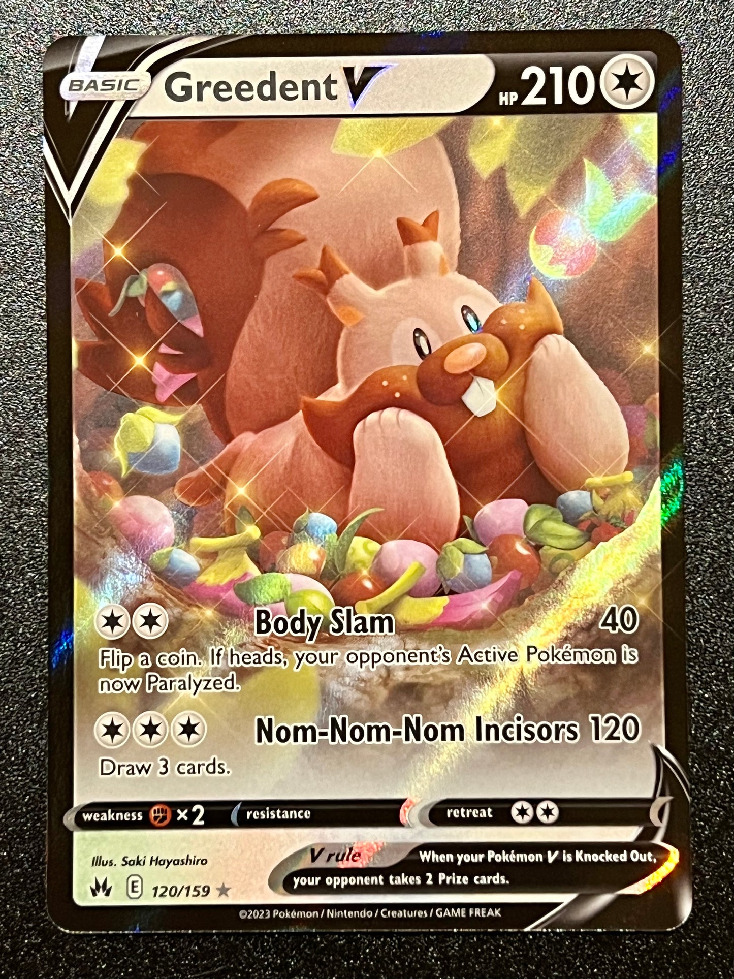 120/159 Greedent V - Pokémon Crown Zenith Ultra Rare