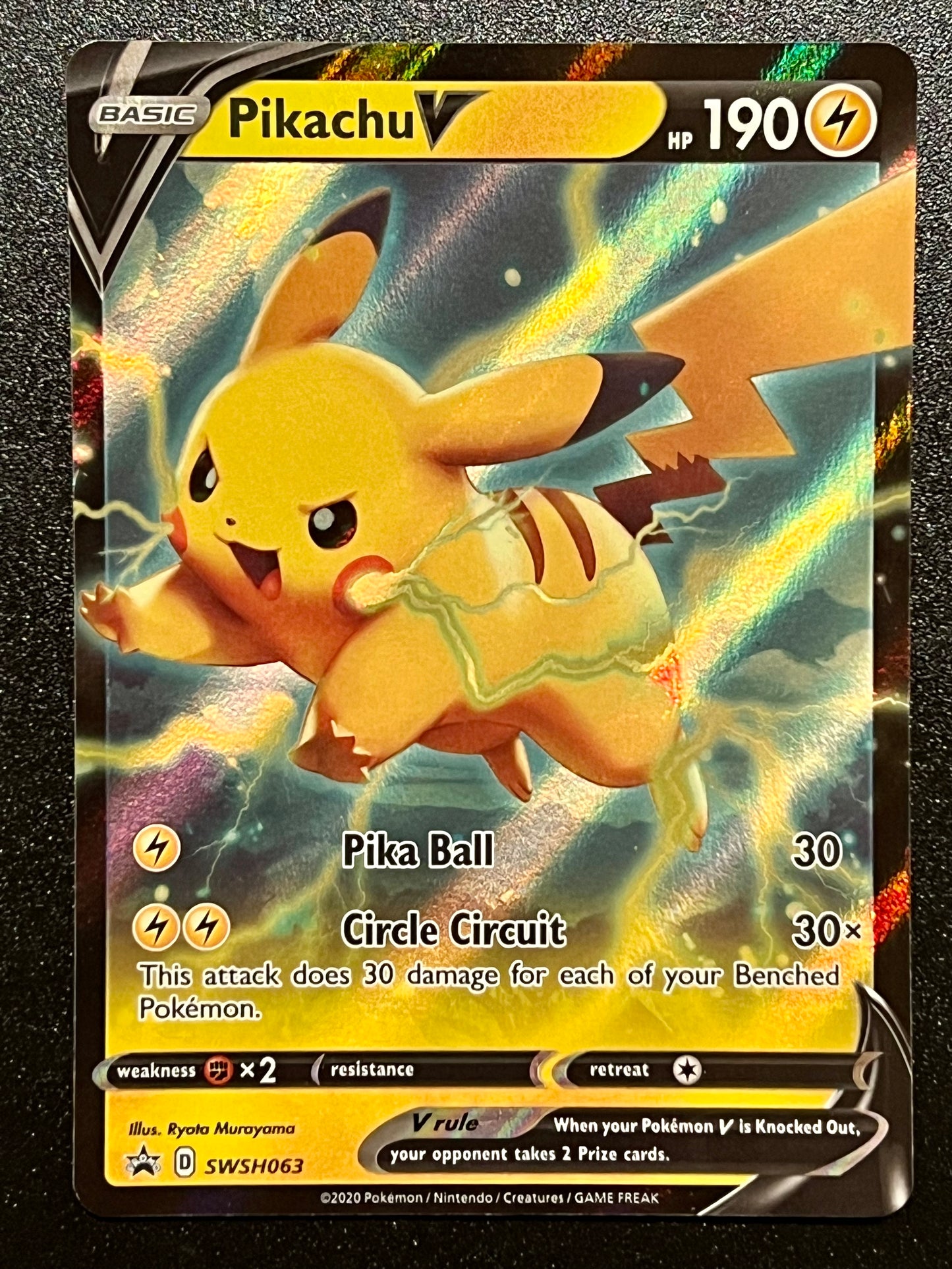 Pikachu V - SWSH063 Holo Promo Black Star