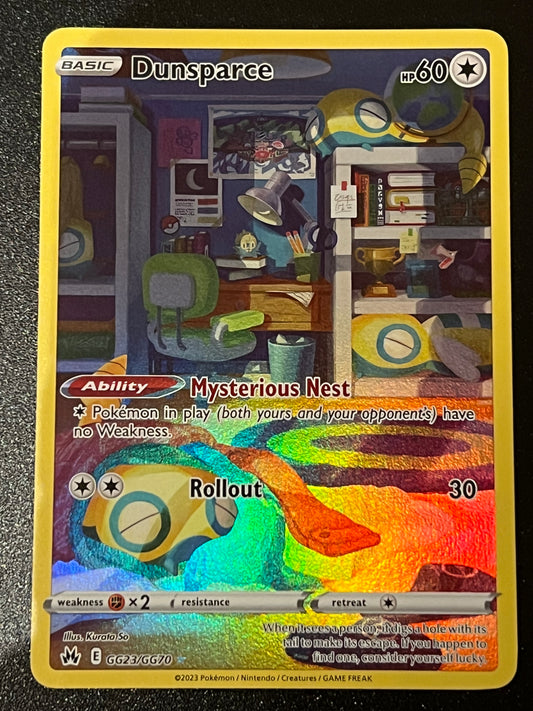 GG23/GG70 Dunsparce - Pokémon Crown Zenith Holo Rare