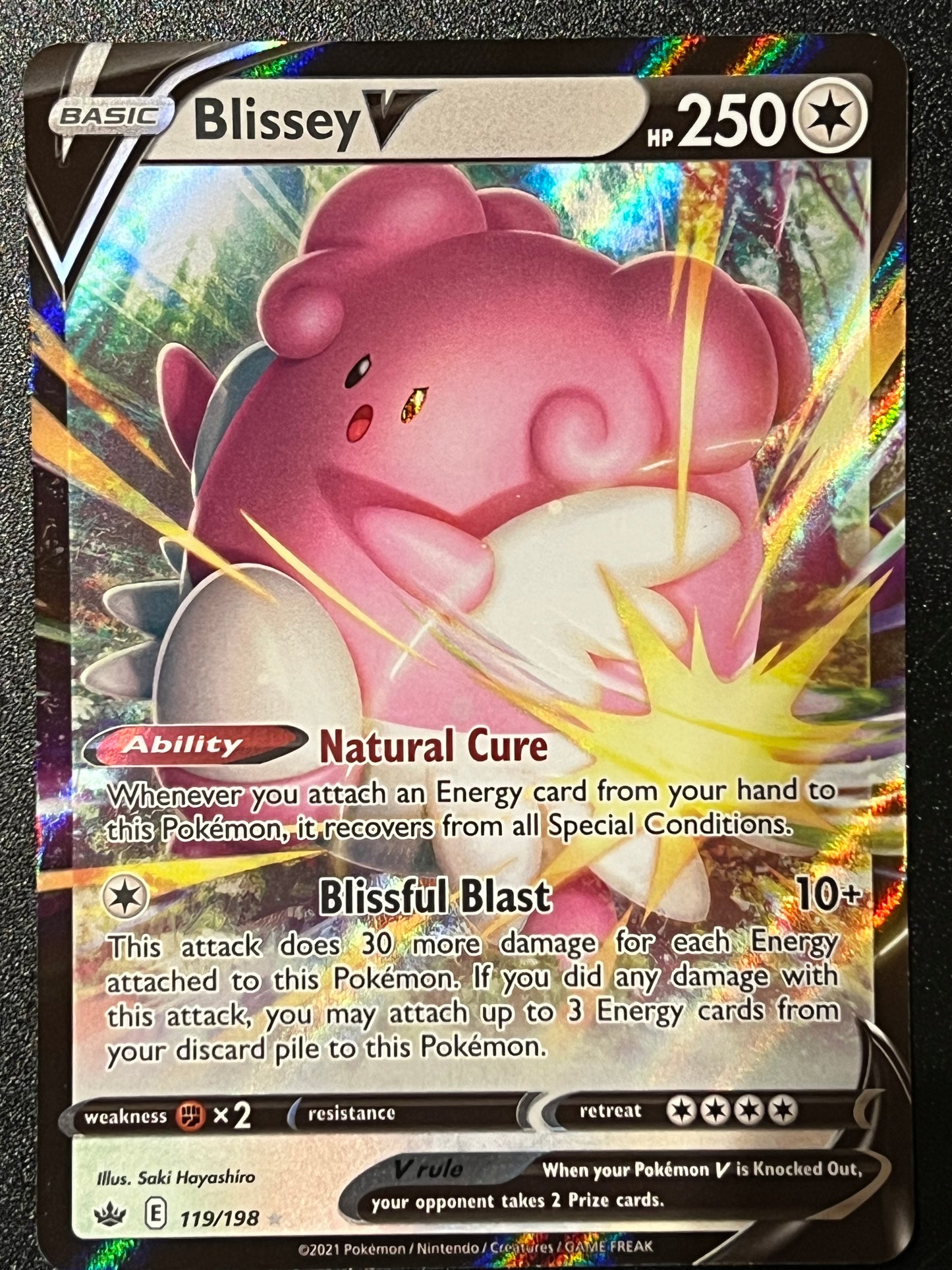 Blissey V - 119/198 Chilling Reign Rare Holo V