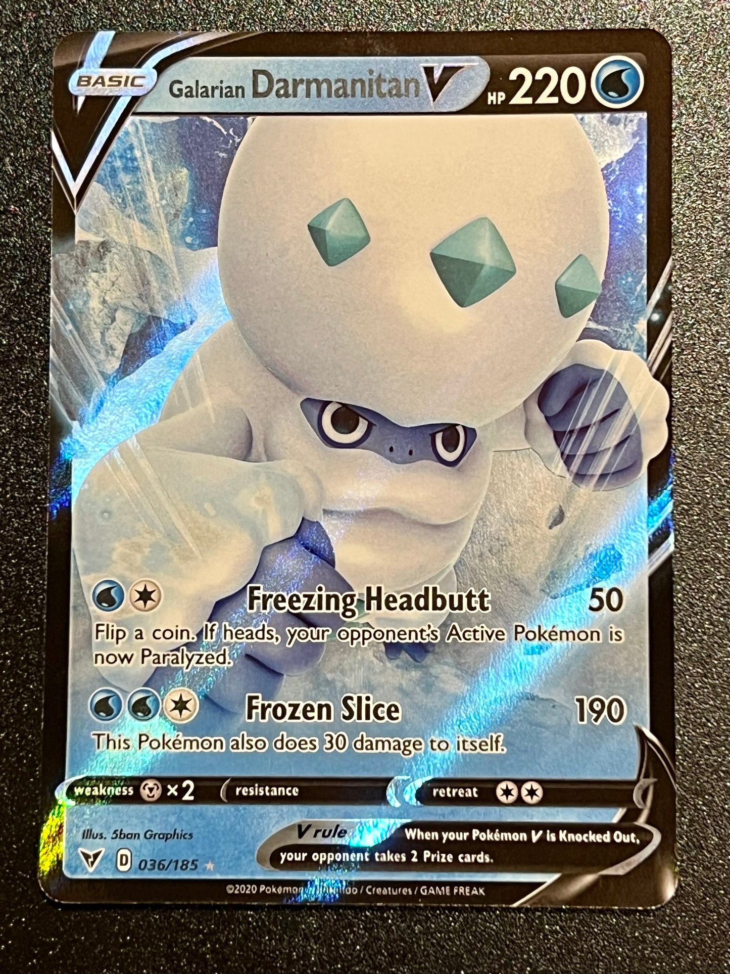 036/185 Galarian Darmanitan V - Pokémon Vivid Voltage Ultra Rare