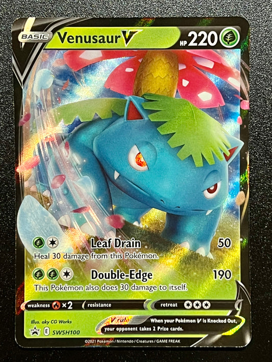 Venusaur V - SWSH100 Holo Promo Black Star