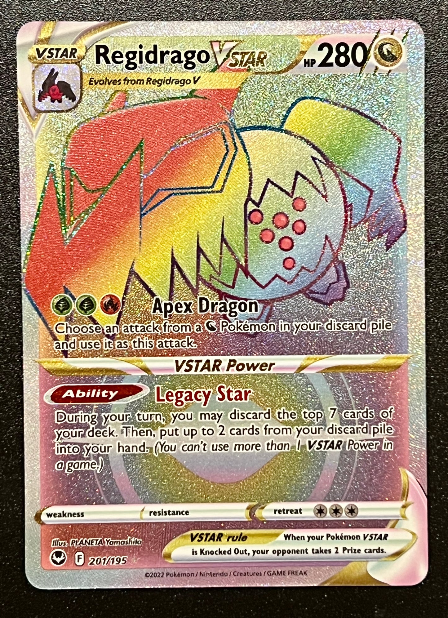 Regidrago VStar - 201/195 Silver Tempest Rare Holo VStar Rainbow