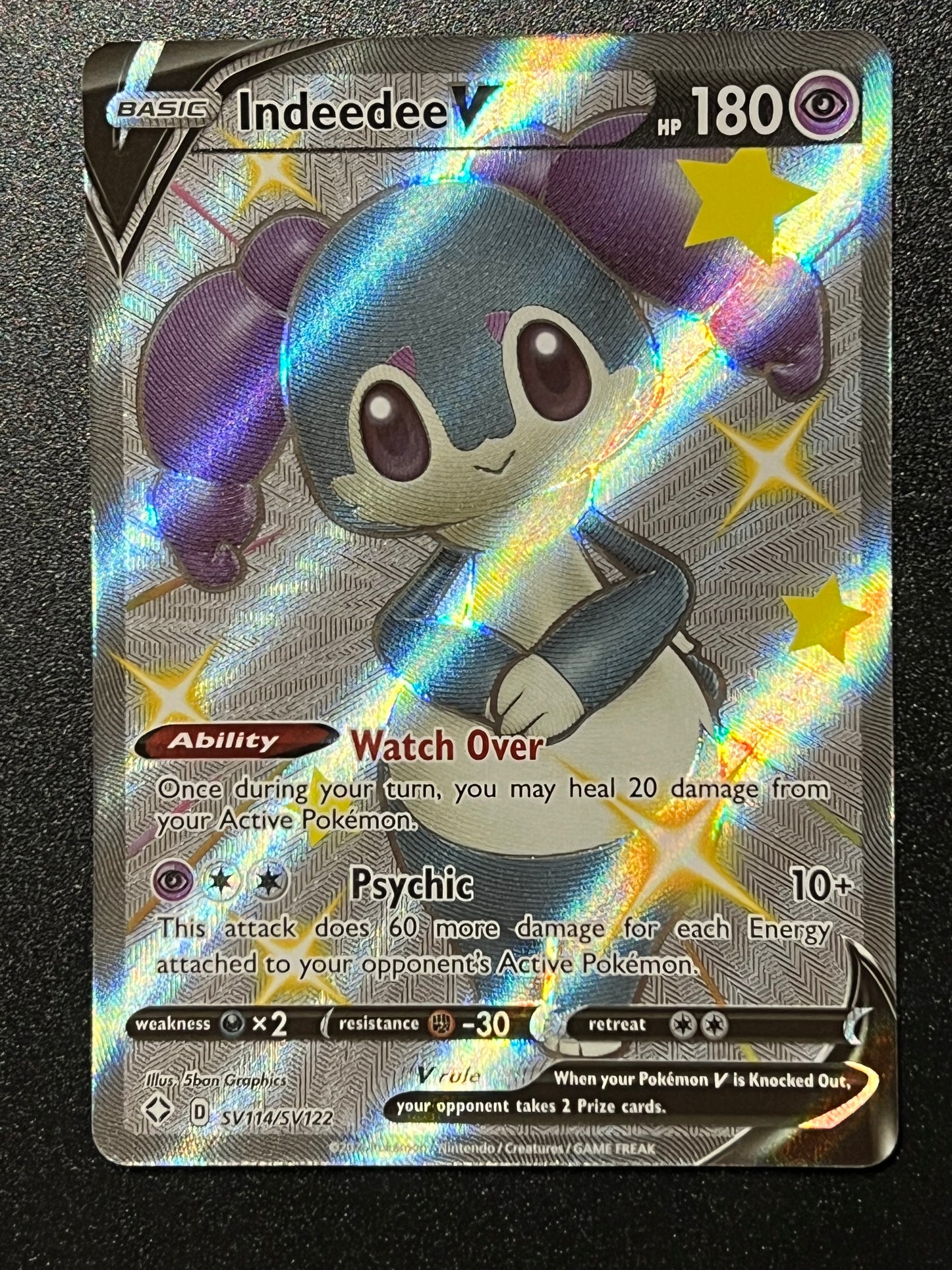 Indeedee V - SV114/SV122 Shining Fates Rare Holo V