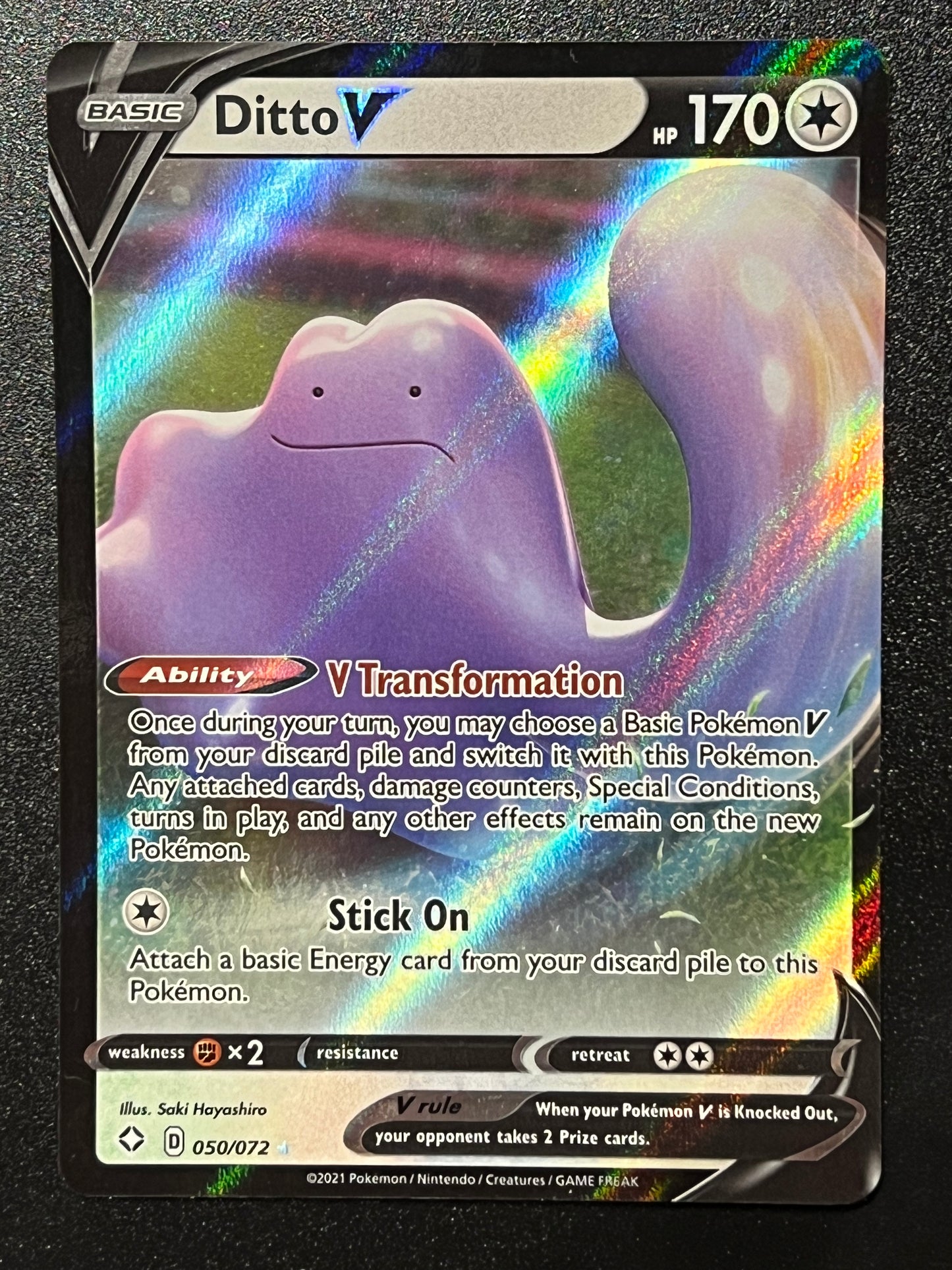 Ditto V - 050/072 Shining Fates Rare Holo V