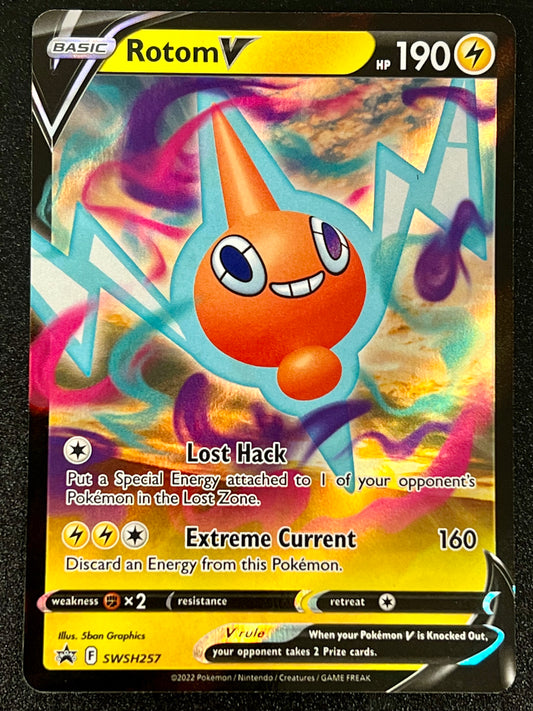 Rotom V - SWSH257 Holo Promo Black Star