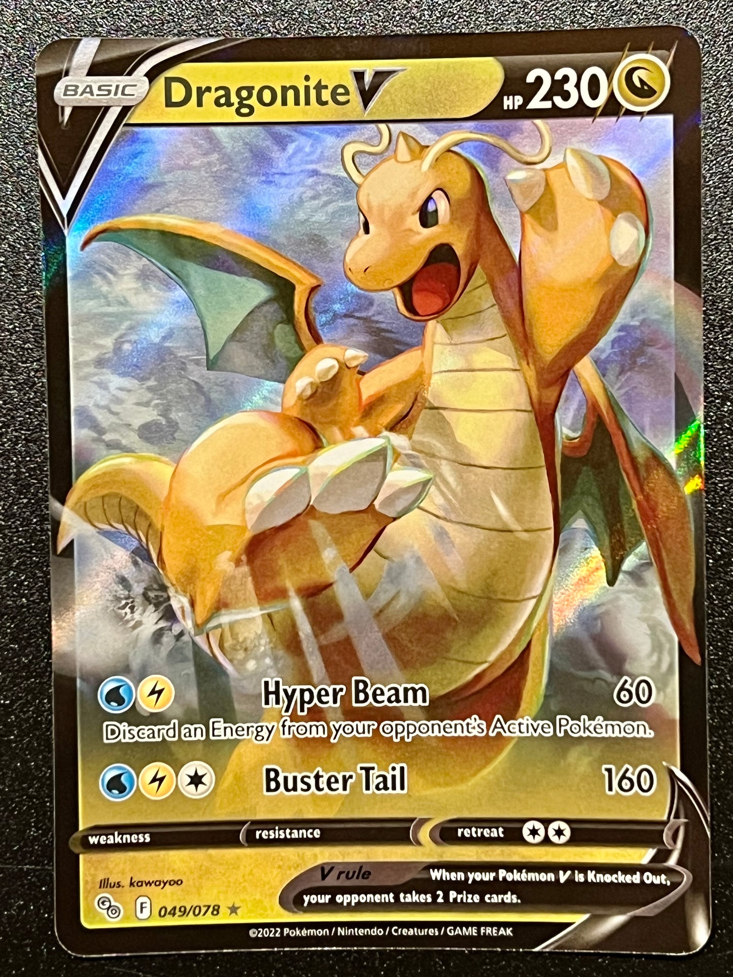 Dragonite V - 049/078 Pokémon Go Rare Holo V